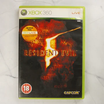 Resident Evil 5 Xbox 360 videójáték tokjának előlapja