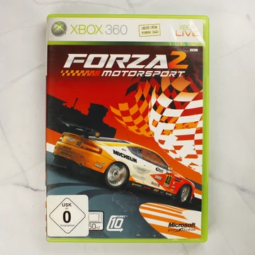 Forza Motorsport 2 Xbox 360 videójáték előlapi borítója zöld műanyag tokban