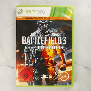 Battlefield 3 Premium Edition Xbox 360 videójáték előlapja