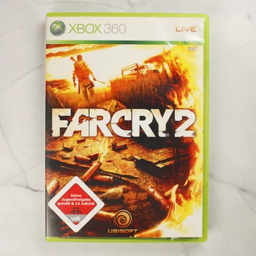 Far Cry 2 Xbox 360 videójáték dobozának előlapja