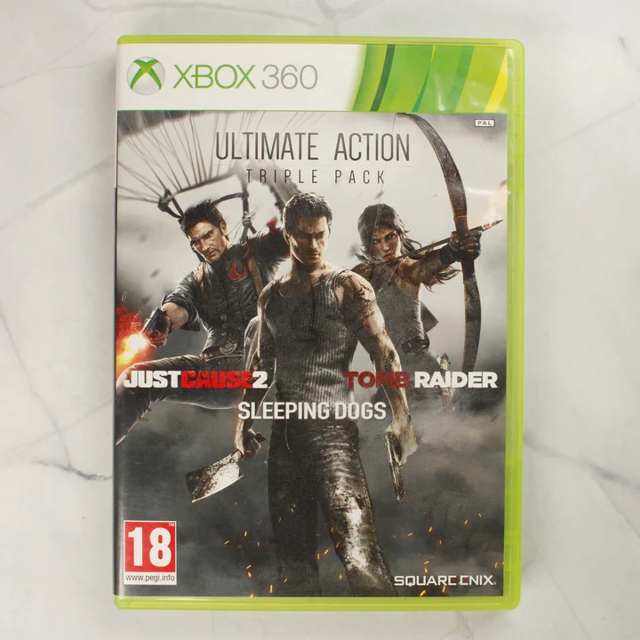 Ultimate Action Triple Pack Xbox 360 videójáték tokjának előlapja