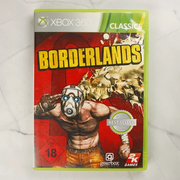 Borderlands Xbox 360 Classics videójáték tokja elölről