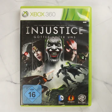 Injustice: Götter Unter Uns Xbox 360 videójáték tokjának előlapja
