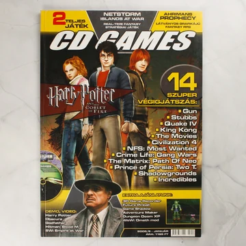 CD GAMES magazin 2005/6 - január borítója Harry Potter képpel