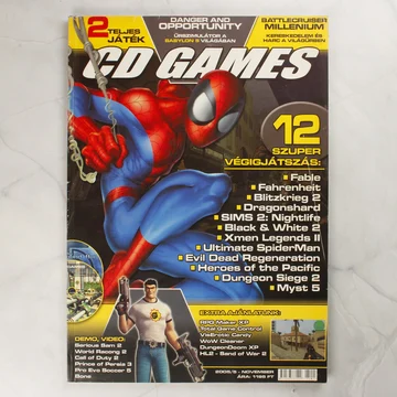 A CD Games magazin 2005. novemberi számának címlapja Spider-Man grafikával