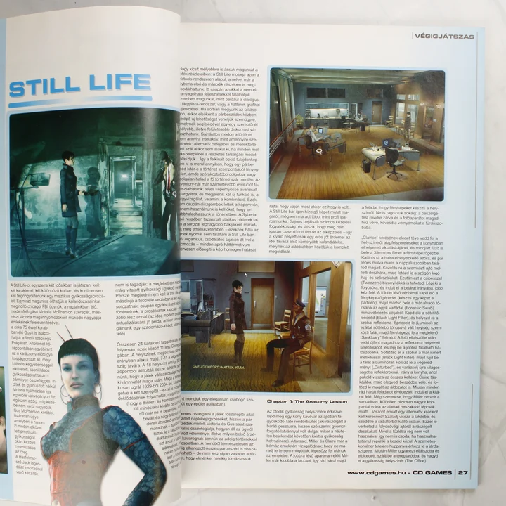 Nyitott CD Games magazin a Still Life játék bemutatójánál