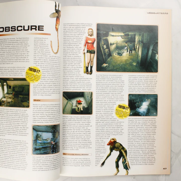 CD Games magazin Obscure cikk Obscure videójáték leírás a CD Games magazinban