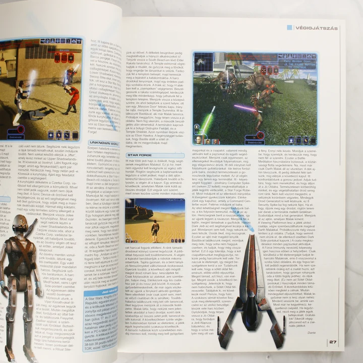 CD Games magazin belső oldala a Star Wars Knights of the Old Republic leírásával