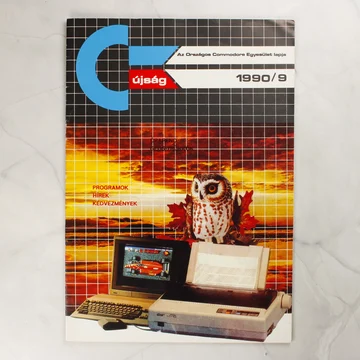 C-újság 1990. szeptemberi számának címlapja Commodore Amiga számítógéppel