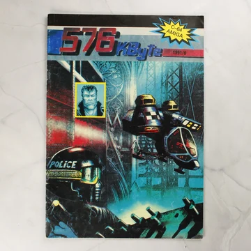Az 576 KByte magazin 1991/6-os számának borítója sci-fi illusztrációval