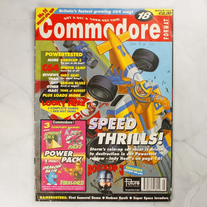 Commodore Format 18. szám címlap Commodore Format magazin 18. szám borítója 1992 márciusából