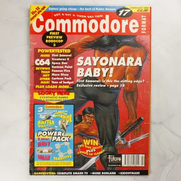 A Commodore Format videójáték magazin 17. számának borítója