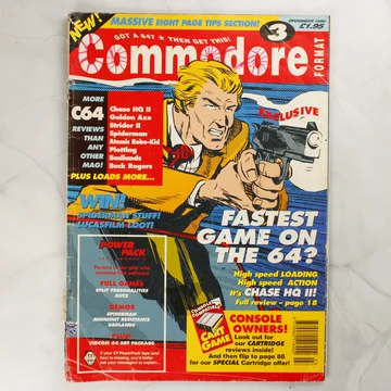 A Commodore Format magazin 1990. decemberi 3. számának címlapja