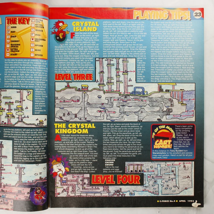 Játéktippek és pálya térképek a Crystal Kingdom Dizzy videójátékhoz