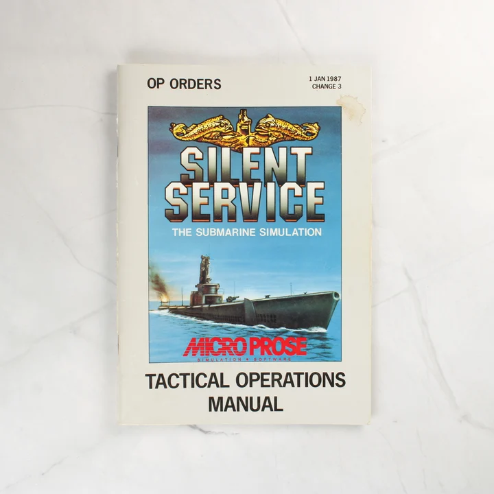 A Silent Service játékhoz tartozó Tactical Operations Manual kézikönyv