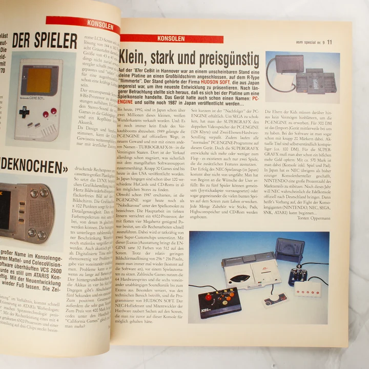ASM magazin konzol cikk oldal Belső oldal az ASM magazinból játékkonzol bemutatókkal