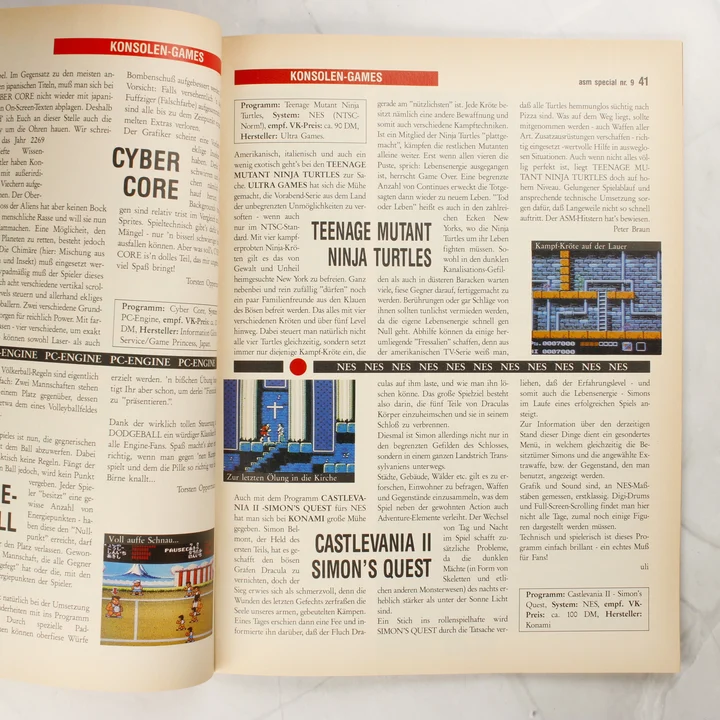 ASM magazin videójáték tesztek Videójáték teszteket tartalmazó oldal az ASM magazinban