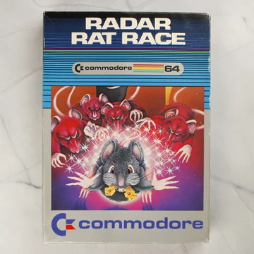 Radar Rat Race Commodore 64 videójáték eredeti illusztrált papírdoboza