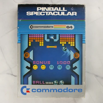 Pinball Spectacular videójáték gyári doboza Commodore 64-hez