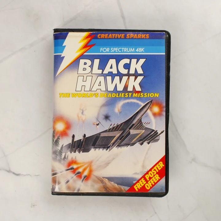 Black Hawk ZX Spectrum tok előlap Black Hawk ZX Spectrum videójáték tokjának előlapja