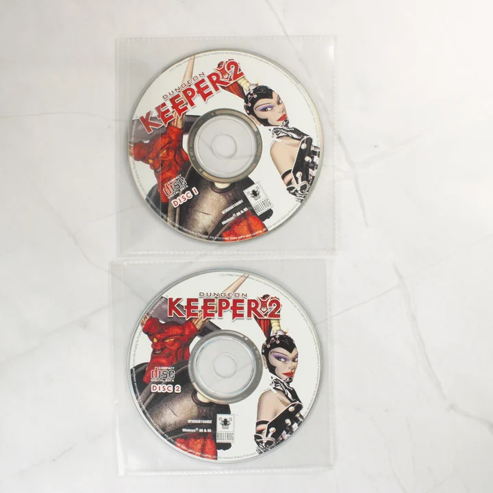 Dungeon Keeper 2 telepítőlemezek tasakban