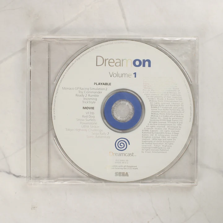 Dreamon Volume 1 Sega Dreamcast demólemez átlátszó tokban