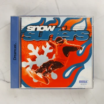 Snow Surfers Sega Dreamcast videójáték előlapi borítója műanyag tokban