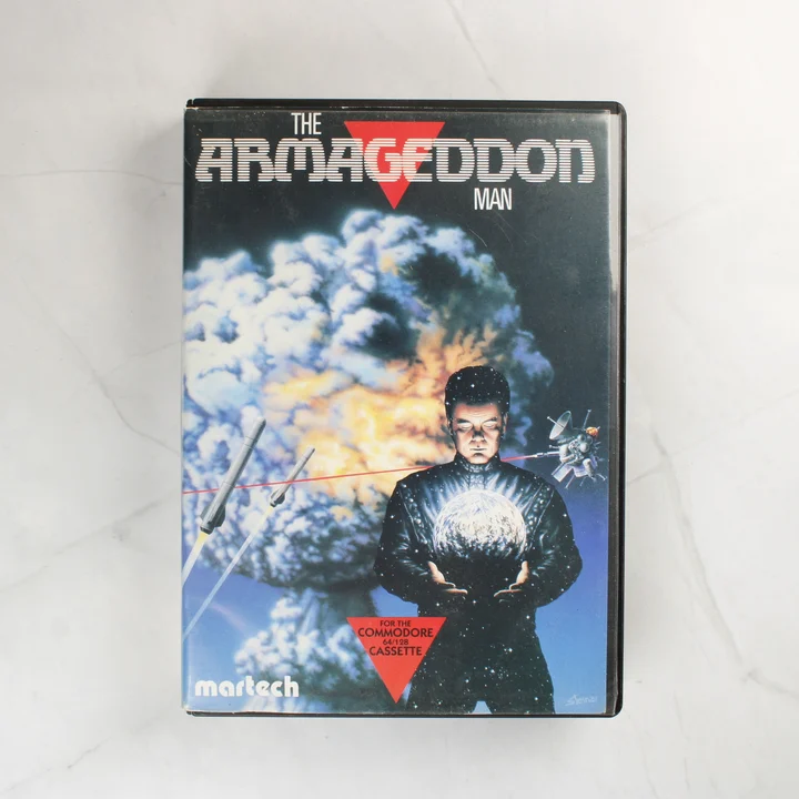 The Armageddon Man Commodore 64 játék dobozának előlapja