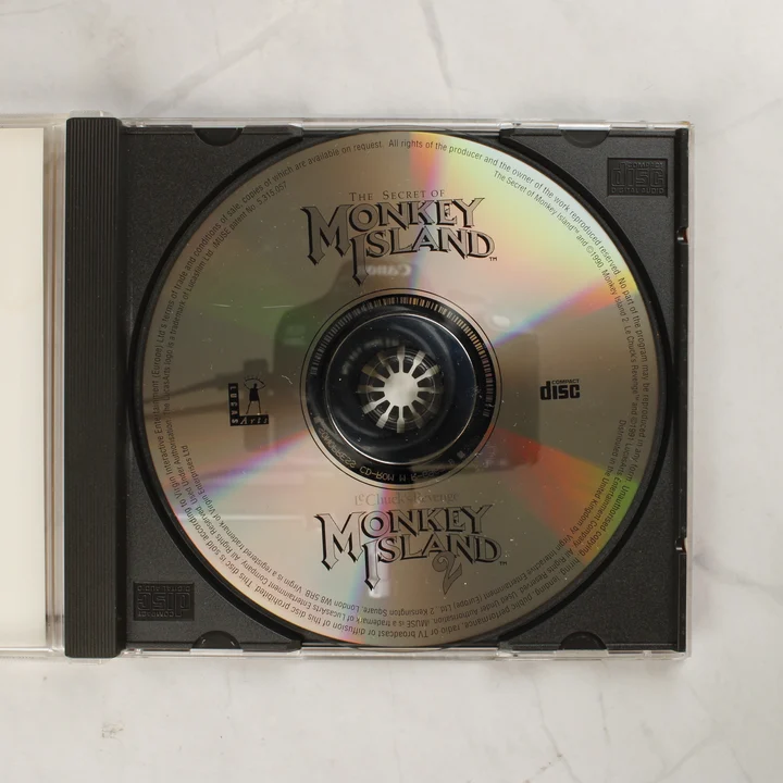Monkey Island Double Pack CD-ROM lemez Monkey Island 1 és 2 PC CD-ROM lemez a műanyag tokban