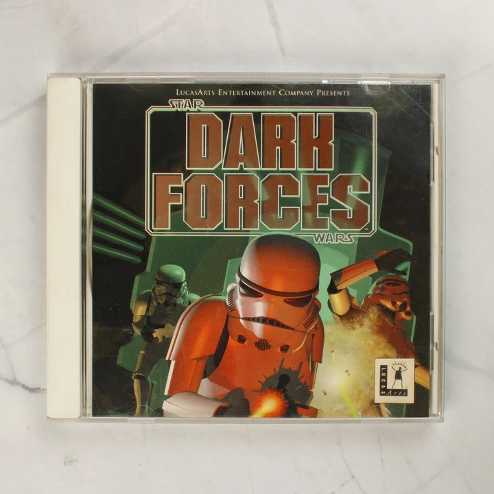 Star Wars Dark Forces Mac CD-ROM videójáték műanyag tokja elölről