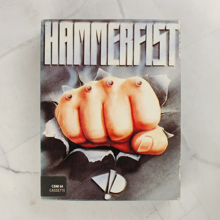 Hammerfist C64 doboz előlap Hammerfist Commodore 64 videójáték dobozának előlapja