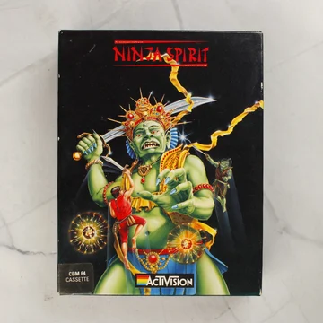 Ninja Spirit Commodore 64 videójáték doboz előlapja illusztrációval
