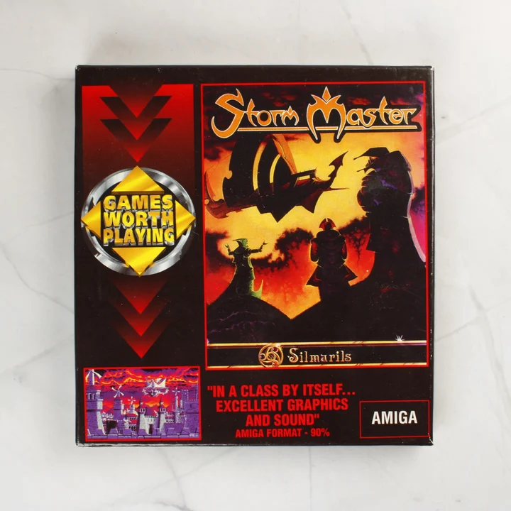 Storm Master Amiga számítógépes játék dobozos kiadásának előlapja