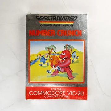 Number Crunch videójáték doboza Commodore VIC-20-hoz