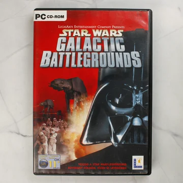 Star Wars Galactic Battlegrounds PC játék tokjának előlapja Darth Vader képével