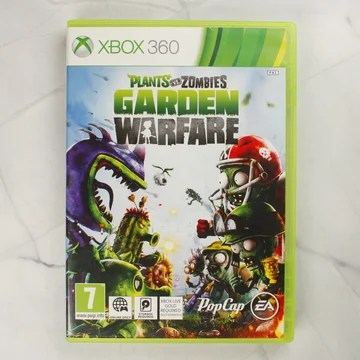 Plants vs. Zombies Garden Warfare Xbox 360 játék elülső borítója zöld műanyag tokban