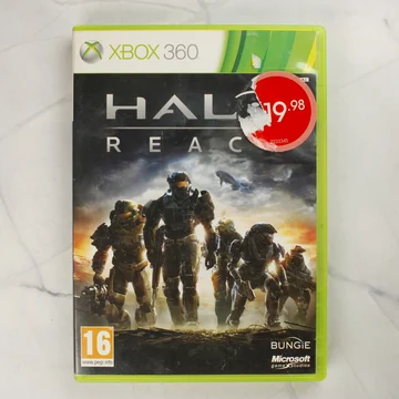 Halo Reach Xbox 360 játék előlapi borítója a zöld műanyag tokban