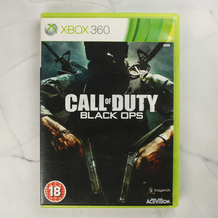 Call of Duty Black Ops Xbox 360 előlap Call of Duty Black Ops videójáték Xbox 360 dobozos előlapja