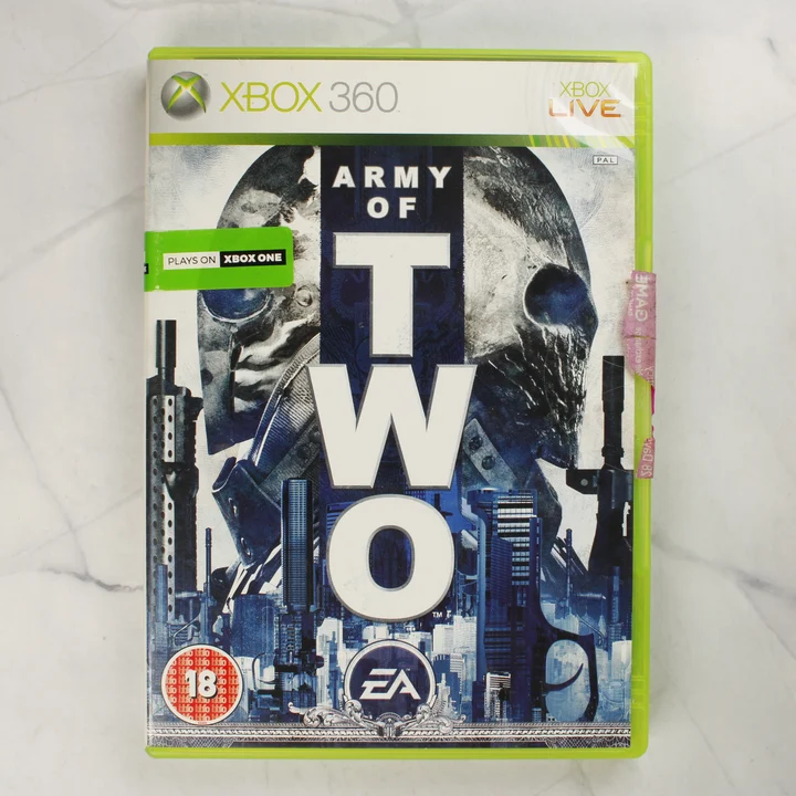 Army of Two Xbox 360 játék előlapja Army of Two Xbox 360 videójáték elülső borítója