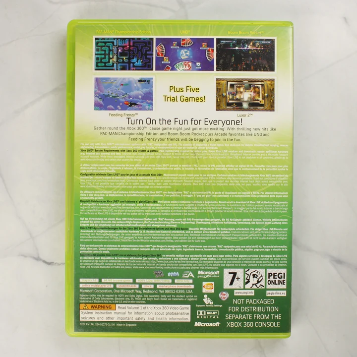 Xbox Live Arcade Compilation Disc Xbox 360 hátlap Xbox Live Arcade Compilation Disc Xbox 360 játék hátsó borítója