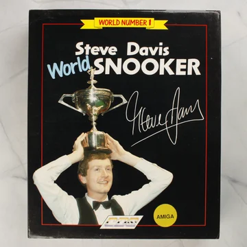 Steve Davis World Snooker Amiga számítógépes játék dobozának előlapja