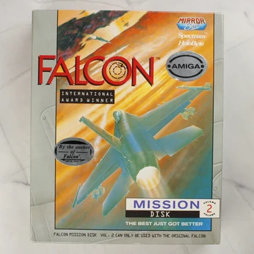 Falcon Mission Disk Volume 2 dobozos Amiga játék elölnézete