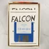 Falcon Mission Disks Vol 1 kék 3,5 colos floppy lemez a használati útmutató felett