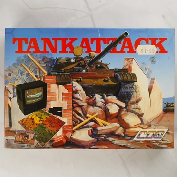A Tank Attack Atari ST játék dobozának elülső oldala tank grafikával