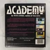 Az Academy játék dobozának hátoldala a leírással és képernyőképekkel