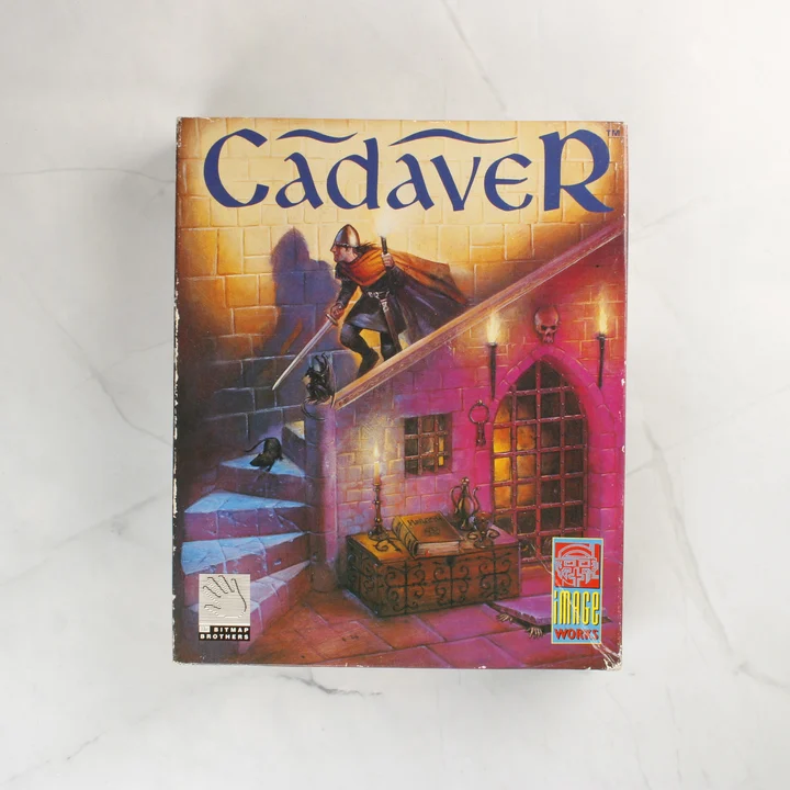 A Cadaver videójáték Amiga kiadásának színes kartondoboza elölről