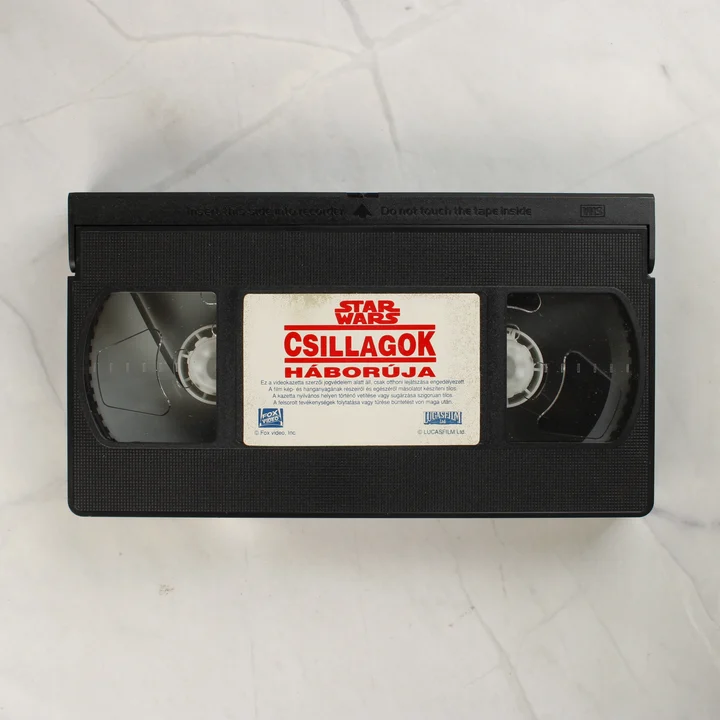 Star Wars Csillagok háborúja VHS kazetta Fekete VHS videokazetta Csillagok háborúja címkével