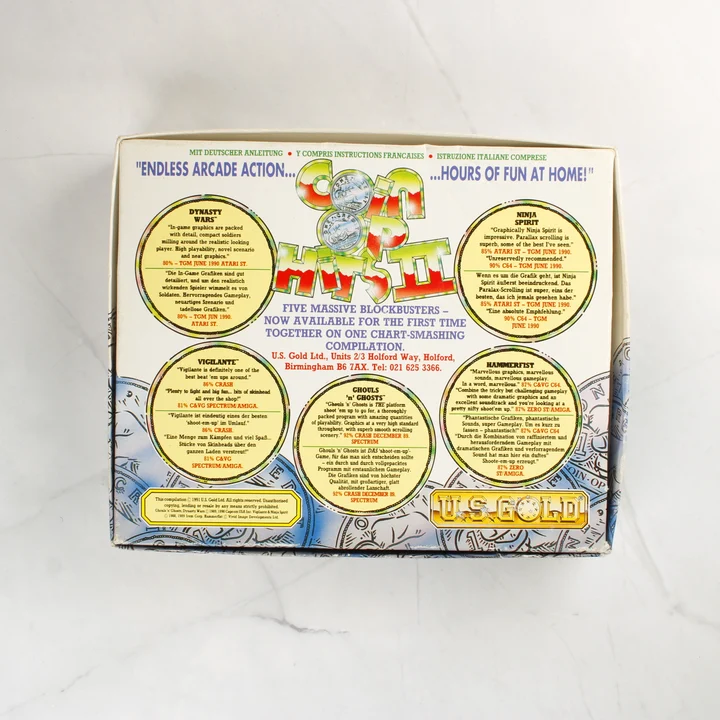 Coin Op Hits II doboz hátoldala leírásokkal