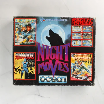 Night Moves Commodore 64 videójáték-válogatás doboza