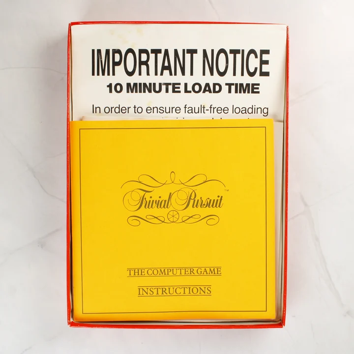 Trivial Pursuit használati útmutató és tájékoztató a dobozban